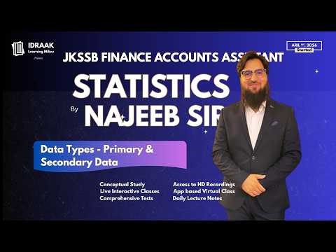 Data & Types I JKSSB FAA Statistics I Najeeb Sir I Idraak Learning Milieu