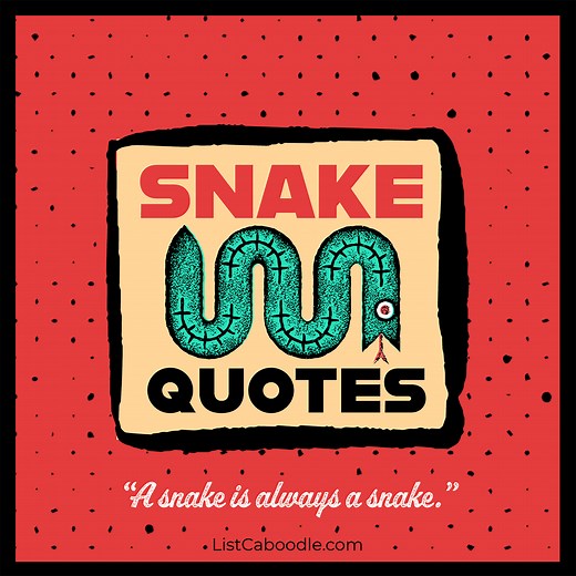 85  Snake Quotes and Serpent Sayings - ListCaboodle