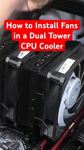 How to Install Fans on a Dual Tower CPU Air Cooler #diypc #cpucooler #gaming