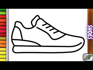 how to draw a Shoes | easy drawing of Shoes for kids | easy to draw shoes | drawing for kids