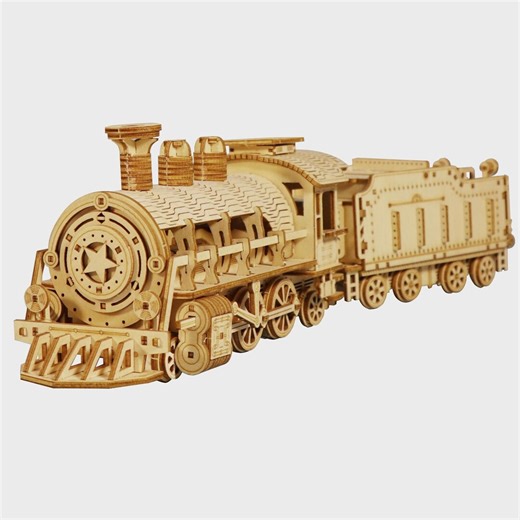 3D Wooden Mechanical Train Puzzle Kit – Moving Gear Model Craft Project - Etsy UK