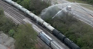 Four weeks after styrene leak, community struggles with toxic cargo parked on train tracks