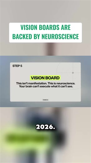 Vision boards aren't manifestation BS - they're neuroscience. Your brain can't execute what it can't see. Print your vision, put it everywhere you look daily. Make your future so real it becomes unavoidable.
