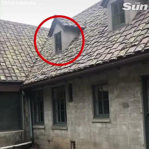 Teen shares footage of a 'ghostly face' peering out of ‘haunted house’ window