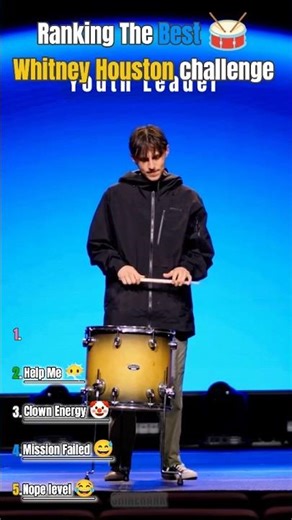 Ranking The Best Whitney Houston Drum Challenge Moments 🔥 #shorts #whitneyhouston #drumchallenge