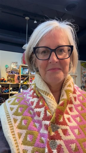 After Hours Jul Designs Wearing Artus Shawl in Paka Washi | String Theory Yarn Co