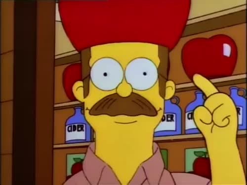 If it's clear and yella, you got juice there fella. If it's tangy and brown, you're in cider town. | Simpsons Forever