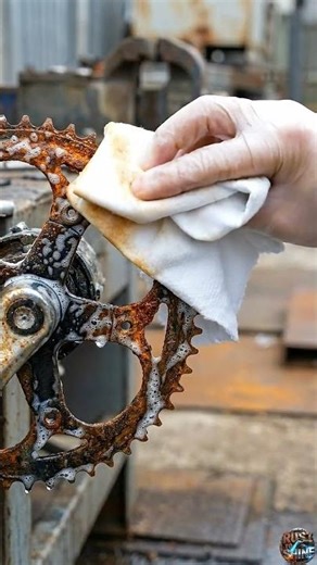 100% Rusted Bicycle Chainring Restored to Chrome Shine! 😱 Ultimate Rust Cleaning Transformation 4K