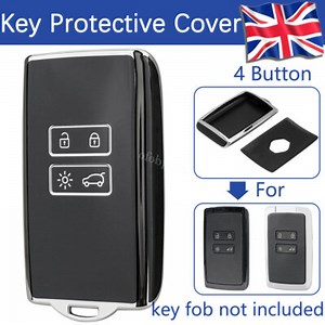 for Dacia Sandero Duster 4Button Remote Key Card Fob Case Black Protective Cover  | eBay UK