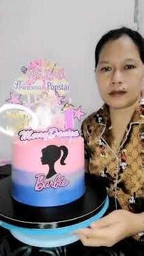 Barbie Princess & The Popstar 1st Birthday Cake 🎤👑 | Pink & Purple Barbie Cake Design