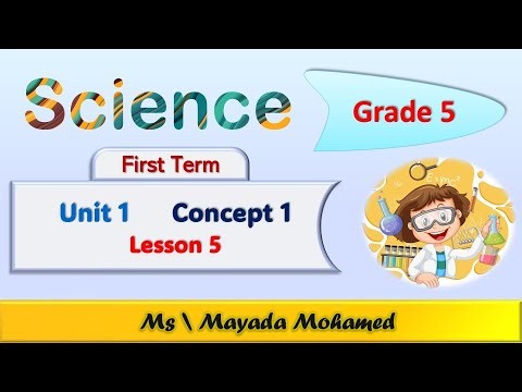 Science Grade 5: First Term - Unit 1 - Concept 1 - L5