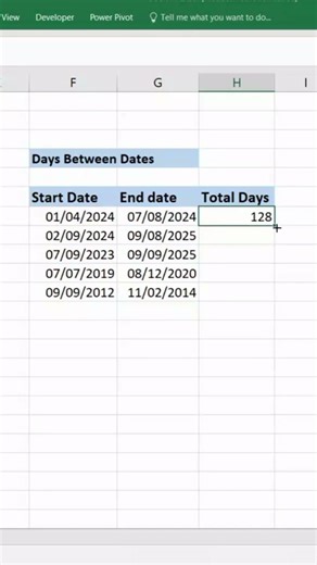 Finding days between two dates. #datacleaning #excel