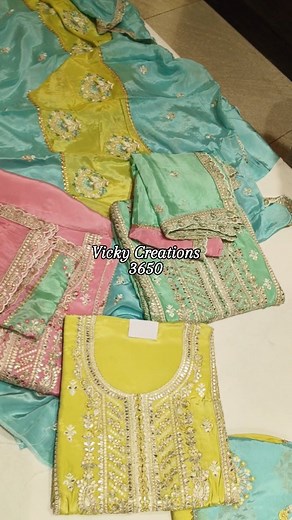 1.1K views · 20 reactions | Designer Suit Bottom crape 9878771732 price only ...3650 . #reels #designersuits #Suits #threads #punjabisuits #designer | Vicky Punjabi Suits - Vicky Creation | Facebook