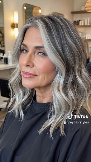 Soft Lowlights for Gray Hair Blending