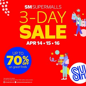 📣 Hot Hot Hot deals are coming to SM City Consolacion (Official), SM City Roxas, and SM City San Fernando Downtown this #SM3DaySale! 🌞🛍️✨ Payday weekend is about to get hotter this April 14 to 16 with so much great finds to choose from 🛒🤩 Get ready to swim in discounts UP TO 70% OFF and #ExperienceTogetherAtSM a summer to remember! 💙 #AWorldOfExperienceAtSM #EverythingsHereAtSM | SM Supermalls