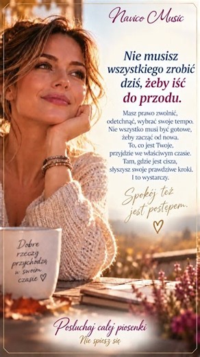 NIE PĘDŹ... DZIŚ PRZYTUL SIEBIE... 🩷