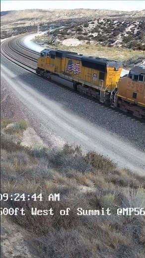 UP SD70 leading down the Cajon Pass #cajonpasslivecam #cajonpass #train