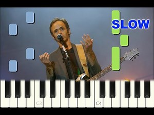 SLOW piano tutorial "IL CHANGEAIT LA VIE" J-J Goldman, 1987, avec partition gratuite (pdf)