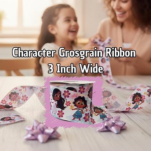 Character Grosgrain Ribbon 3 Inch Wide, Printed Floral Cartoon Ribbon for Hair Bows, Party Decor, Gift Wrapping, Scrapbooking, DIY Crafts - Etsy