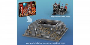 LEGO MOC-101905 Ramped Raised Baseplate from 71722 (Castle > Black Knights 2022)