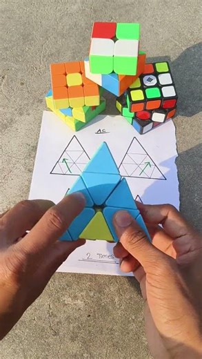 Pyramid Cube Solve In Magic Tricks 😱🤔#shorts #cube #pyramid