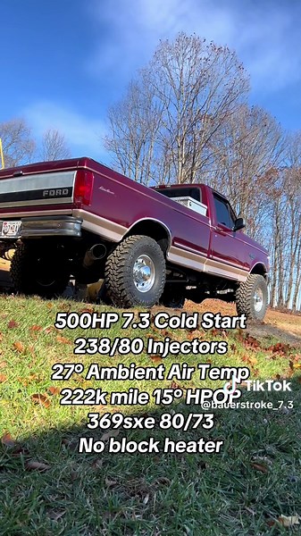 7.3’s will start in any temperature if you maintain them 🤷‍♂️ #bauerstroke