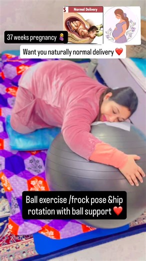 Yoga Life For Women on Instagram: "37 weeks pregnancy 🤰 . . . . 37 weeks pregnancy 🫄 #explorar #ball exercise #deep squats #prenatalyoga #ytshorts #instgram viral video #prenatalyoga#exploremore #exercise ❤️"