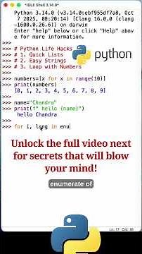 3 Python Hacks for Beginners 2025 - Code 3x Faster
