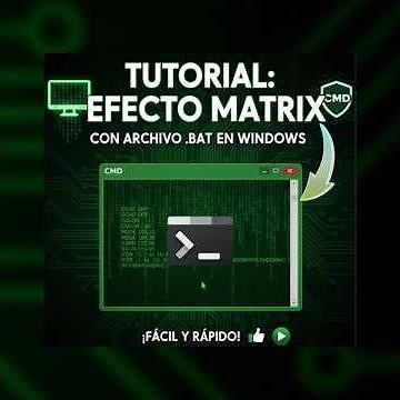 Create a Matrix Effect on a Windows PC Without Programs Using a .BAT File 🔥 #hacker #cmd #viral #...