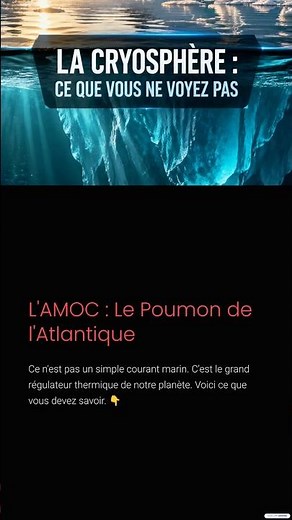 L’AMOC Le poumon de l’Atlantique s’asphyxie.