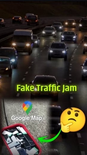fact yt on Instagram: "Fake traffic jam google map.. #viral #fact #reels #viralvideo #instagram"