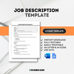 Job Description Template: HR Hiring & Onboarding (digital Download) - Etsy