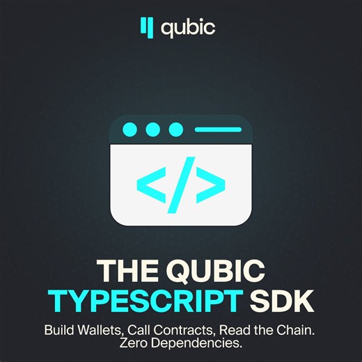 $QUBIC made building easier.The new TypeScript SDK is live inpublic beta with native crypto tools.Qubic says AI coding tools can readthe library and generate code.That is smart developer marketing.Will this bring more builders in?