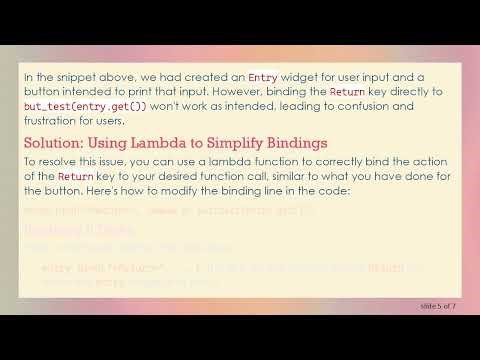 Binding the Return Key and Button Widget in Tkinter for a Seamless GUI Experience