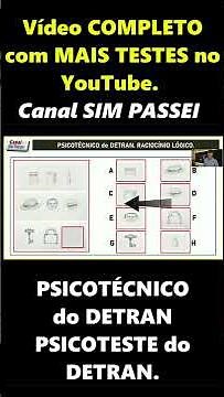 DETRAN PSYCHOTECHNICAL TEST 2026. DETRAN Concentrated Attention Test. DETRAN psychotest