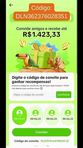 Como COLOCAR o CODIGO no TikTok Lite e Ganhar DINHEIRO 20256 #tiktoklite #codigotiktoklite