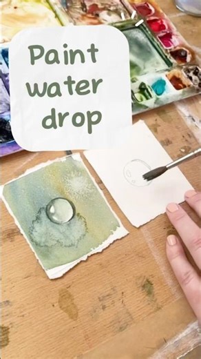 Paint water drop. Watercolor for beginners. #painting #watercolor #art