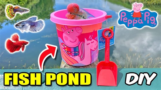Peppa Pig Beach Bucket Turns into a Fish Pond DIY Surprise