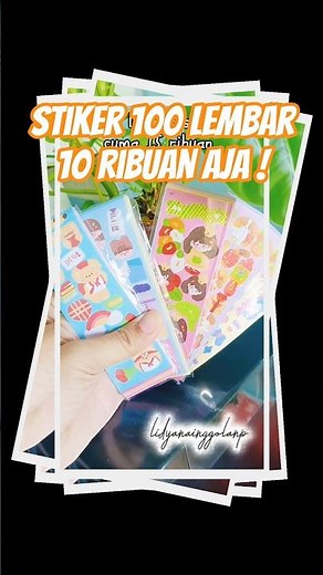 100 sheets of stickers #sticker #stickers #racunshopee #shopee #review #unboxing