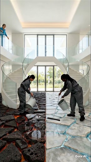 🤯 DOUBLE FLOOR TRANSFORMATION: Luxury Epoxy Took This to ANOTHER LEVEL! #shorts