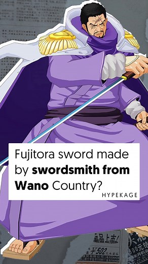 46K views · 448 reactions | Fujitora sword made by swordsmith from Wano Country #Fujitora #onepiece #swordfish In SBS One Piece volume 109, Oda revealed it's called "Yakuza Firing Line". It's a "shikomizue" (swordstick, cane sword) and its one of the Supreme Grade Blades. Its a meito (named blade) made by Fugetsu Kisaburou from Wano Country. | Hypekage | Facebook