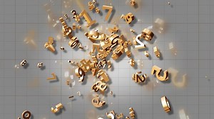 Numbers, 3D, Random. Free Stock Video