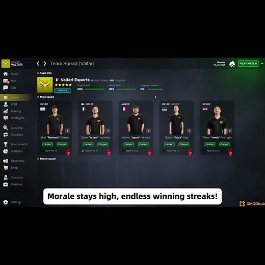 Esports Manager 2026 Mods & Trainer｜ Max Team Health｜Set Team Budget