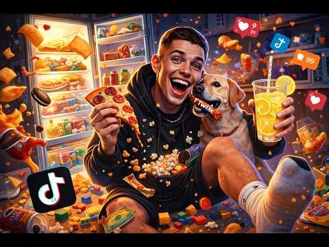SNACK ATTACK 🍕😂 Midnight Kitchen Rap (Chips, Pizza, Dog Chaos) | Funniest Snack Song Ever