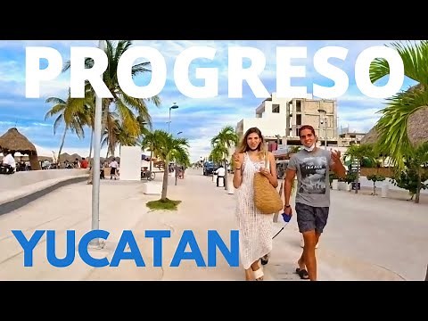 🇲🇽 Progreso Yucatan Walking Tour of Malecon Tradicional 2021 | Yucatan Peninsula Mexico