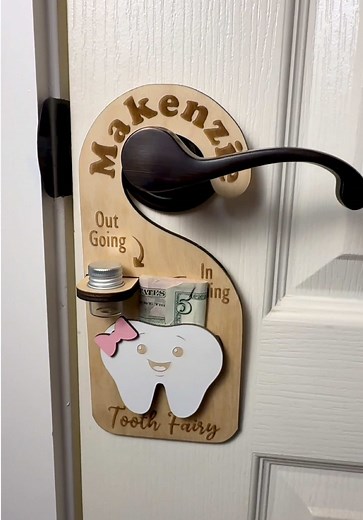 Personalized Tooth Fairy Door Hangers for Kids
