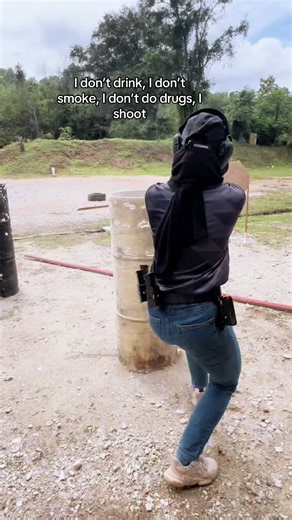 Outdoor Shooting: A Woman's Target Practice Experience