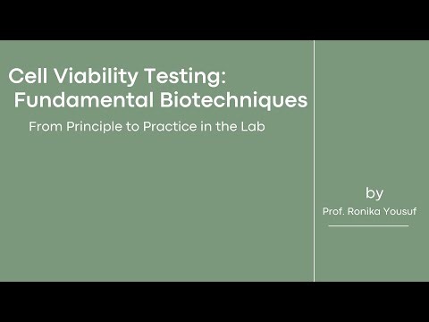 Cell viability Testing ; Fundamental Biotechnique