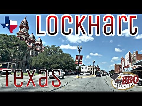 [4K] Lockhart, TX - “The BBQ Capital Of Texas” - City Tour