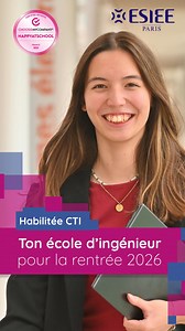 Tu cherches une école d’ingénieur ? Découvre les formations ESIEE Paris 🎓 Formations de Post-Bac au Bac 5 👀 21 filières de spécialisation dont 11 en apprentissage ✨ École Habilitée par la Commission des Titres d’Ingénieur 🤝 Une proximité avec les entreprises | ESIEE Paris